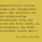 Mit Journalisten reden (Paul Auster)